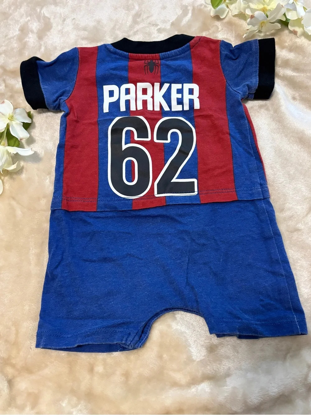 Marvel Spider-Man 100%Organic Cotton Infant Soccer One piece Boxlunch Exclusive